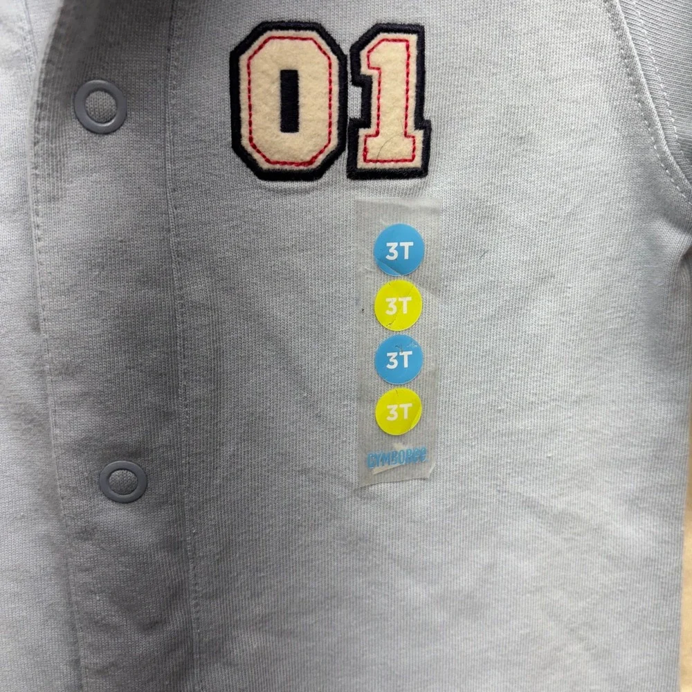 Gymboree Kids Baseball Jersey‎ Style One Piece Sleepwear Pajamas 3T